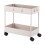 Servierwagen mit zwei Etagen und Rollen, Beige 8