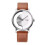TOMI Half-See-Through Split White & Silver Effect Half-Transparent Dial Watch 1