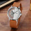 TOMI Half-See-Through Split White & Silver Effect Half-Transparent Dial Watch 2