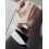 TOMI Half-See-Through Split Black & Silver Effect Half-Transparent Dial Watch 3
