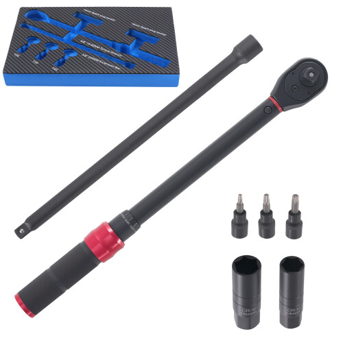 Clé Dynamométrique Clic 3/8" 10-60Nm for Auto Moto + Accessoires Complets 1