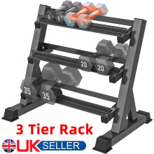 3 Tier Dumbbell Rack Stand Weight Rack for Dumbbells Home Gym Storage