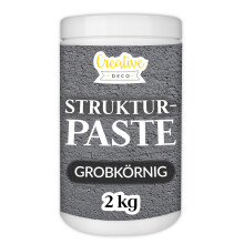 (2 kg, Grobkörnig Dunkelgrau) Creative Deco Strukturpasten
