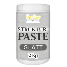 (2 kg, Glatt Grau) Creative Deco Strukturpasten