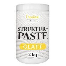 (2 kg, Glatt Weiß) Creative Deco Strukturpasten