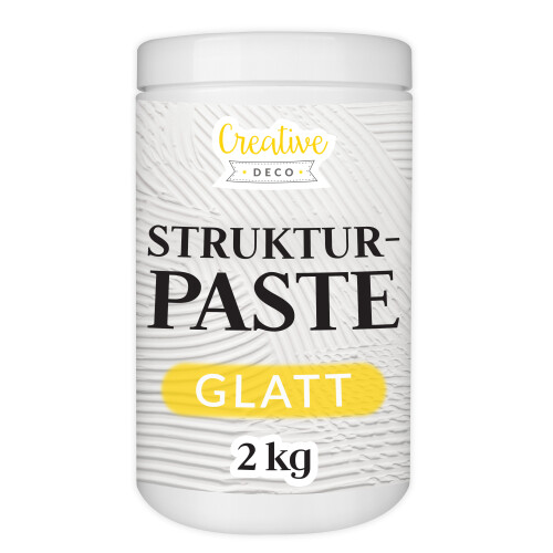 (2 kg, Glatt Weiß) Creative Deco Strukturpasten