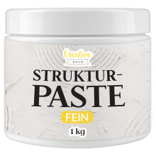 (1 kg, Feinkörnig Weiß) Creative Deco Strukturpasten