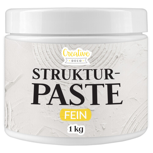 (1 kg, Feinkörnig Weiß) Creative Deco Strukturpasten