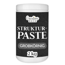 (2 kg, Grobkörnig Schwarz) Creative Deco Strukturpasten