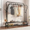 3in1 Double Clothes Rail Hanging Rack Garment Display Stand Storage Shelf 7