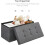 Folding Ottoman Storage Box Pouffe Seat Stool Home Chair Footstool Bench 9
