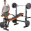 Adjustable Multi Function Weight Bench Training Gym Fitness Lifting Barbell Rack 7