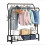 3in1 Double Clothes Rail Hanging Rack Garment Display Stand Storage Shelf 5