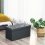 Folding Ottoman Storage Box Pouffe Seat Stool Home Chair Footstool Bench 6
