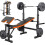 Adjustable Multi Function Weight Bench Training Gym Fitness Lifting Barbell Rack 10