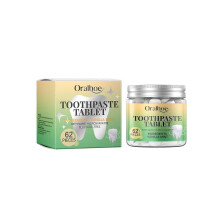 Vanilla Mint Toothpaste Tablets - Stain Removal & Enamel Care, Fresh Breath, Portable Dental Cleaning (62 Tablets)