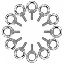 Boulons à œil améliorés M4 en acier inoxydable pour anneaux de levage (lot de 12) - ZZ6 - Qualité antirouille 304