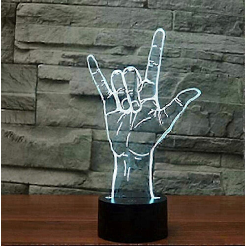 Romantic 3D I Love You Sign Language Table Desk Lamp with Touch-Sensitive Night Light 1