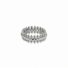 2026 Design Punk Style Riveted Bullet Stainless Steel Ring for Women, Gold Color Creative Broad Surface Finger Jewelry Gift