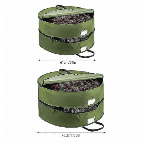 Round Wreath Storage Container: Large Capacity Bag for Home Decor Storage 2