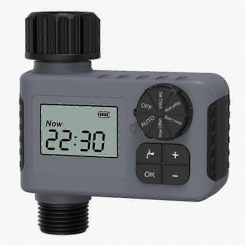 Irrigation Timer with Intelligent Controls for Outdoor Gardens: Automatic Watering with Waterproof Valve Controller