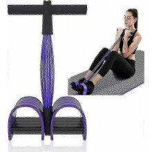 Multifunktionales Bauchmuskeltrainingsset mit 6 elastischen Bändern und Beinzugseil für ein Ganzkörpertraining zu Hause