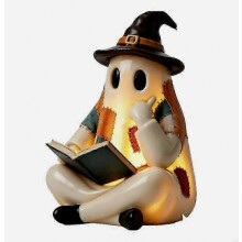 Lampe figurine de lecture décorative d'intérieur, statue de livre ouvert à lumière chaude pour bureau et table d'entrée