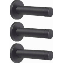 topes de puerta de acero inoxidable de 3,5 pulgadas con puntas de goma, para montaje en pared.