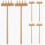 Zen Mini Rakes Sandbox Rake για δημιουργική χρήση DIY, σετ 6 τεμαχίων από κίτρινο πλαστικό 1