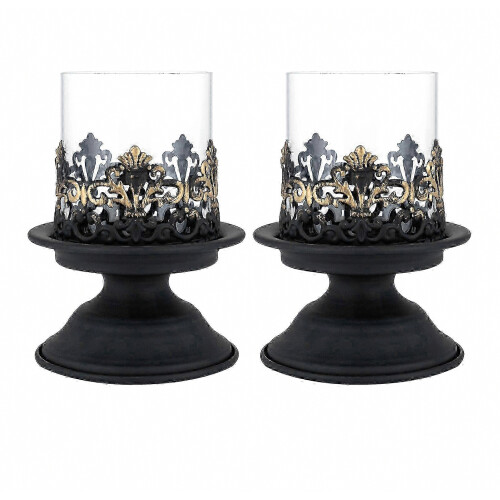 2 Pcs Retro Candlestick Tabletop Candle Holders 1