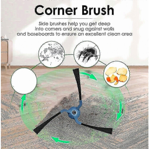 6PCS Replacement Parts Side Brush For Eufy X10 Pro Omni 2
