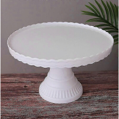 Cake Stand Stable Non-slip Plastic Wave Design Dessert Display Plate for Wedding 1