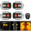 intermitentes para bicicletas con alarma, control remoto/luz trasera integrada para bicicleta, impermeables. 2