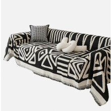 Bankbeschermhoes met geometrisch patroon, meubelhoes met een modieuze en comfortabele uitstraling, bankdeken, pianohoes.
