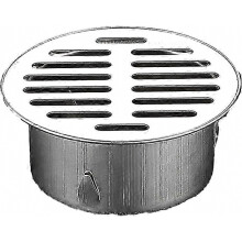 90mm Round Stainless Steel Floor Drain, Anti-Blocking Plug-In Drain with Large Displacement for Outdoor Patio and Garden Roof