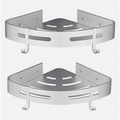 Tier Silver Triangular Shower Caddy, No Drilling Kitchen Accessories, Rust Resistant Hanging Shower Holder