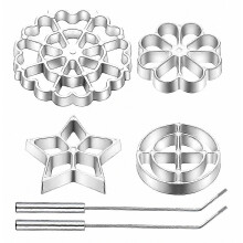 Rosetten-Eisenformen-Set, Buñuelos-Form mit Griff, Kochstempel-Set, Ausstechform, Waffelform aus Aluminiumlegierung