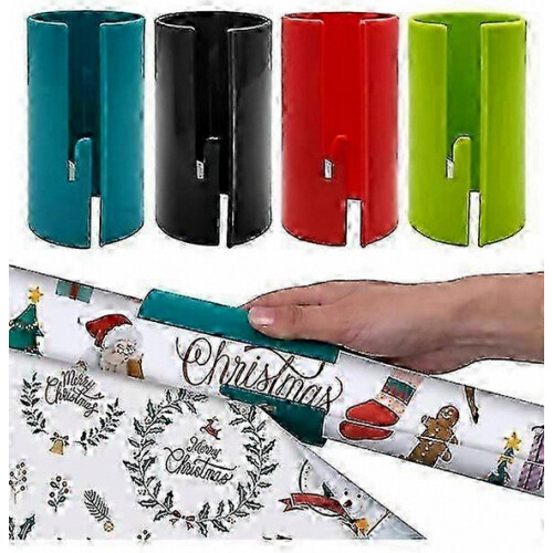 4 Pack Portable Sliding Wrapping Paper Roll Cutter for Gift Wrapping