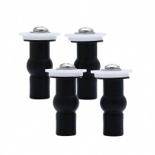 4x Expanding Rubber Top Nuts Toilet Seat Hinges, Fixing Compatible With WC Blind Holes