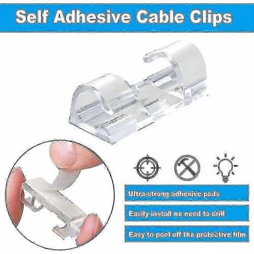 60-Piece Cable Organizers with Robust Self-Adhesive Pads for Electrical Tidiness 2