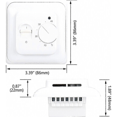 Voltage 16A manual Line Electric Floor heating Thermostat with sensor Energy Saving control 2