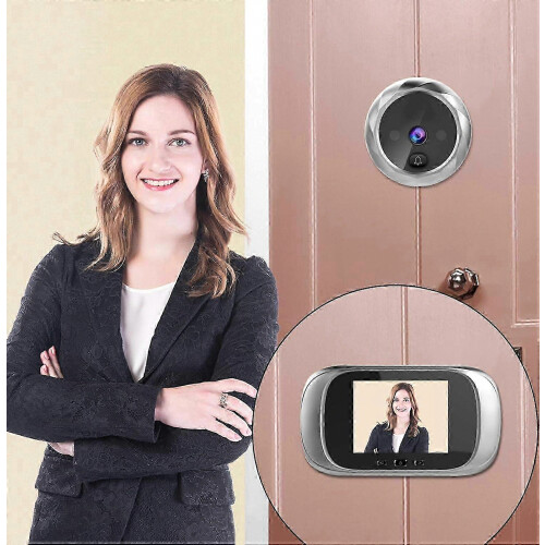 Spioncino digitale per porta con schermo LCD e visione notturna, per la sicurezza domestica. C2 1