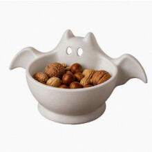 Bol de rangement chauve-souris d'Halloween - Organisateur gothique 3D pour bonbons, clés et petits objets
