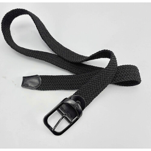 105 cm elastische geweven riem voor heren, zwart.C2 1
