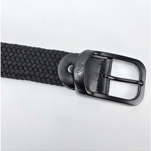 105 cm elastische geweven riem voor heren, zwart.C2 2