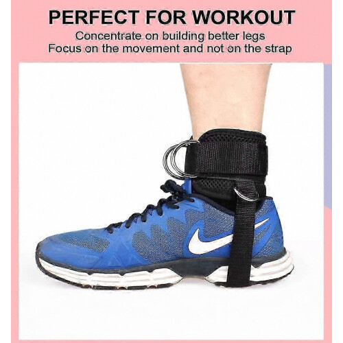 Ankle Strap for Cable Machine, 1 Pair Ankle Bands for Working Out, Adjustable Cuffs for Cable Kickback 1