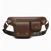 Modische Bauchtasche für Damen, Leder, vielseitig einsetzbar, Gürteltasche mit verstellbaren Trägern, Schultertasche K