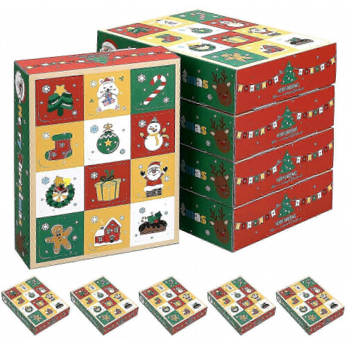 10Pcs Christmas Candy Gift Packaging Boxes