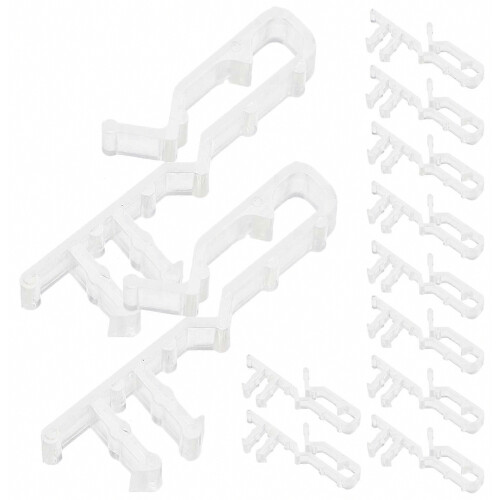 24Pcs Clear Acrylic Blind Clips for Curtain Valances