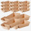 50 plateaux à double compartiment en papier kraft pour collations 2